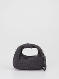 Les Visionnaires – Mini Bag aus Flechtleder Grau