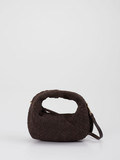Les Visionnaires – Mini Hobo Bag aus Flechtleder Braun
