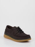 Ecco – Schnürschuh aus Veloursleder braun