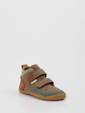 qnuffs – High-Top Sneaker aus Veloursleder Taupe