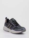 XSENSIBLE – Sneaker aus Leder Blau Metallic