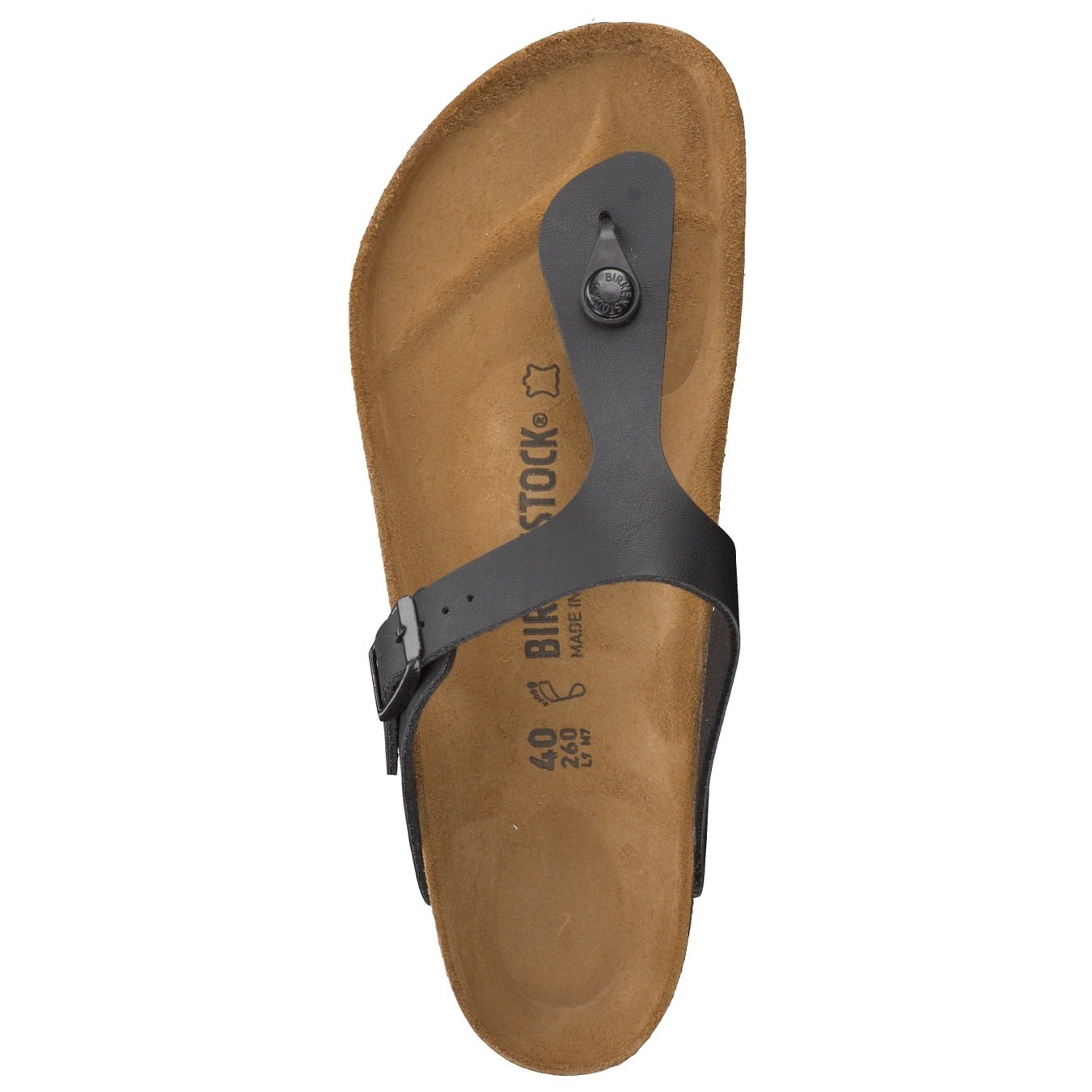 Zehentrenner-Pantolette Gizeh schwarz 2140009017N07