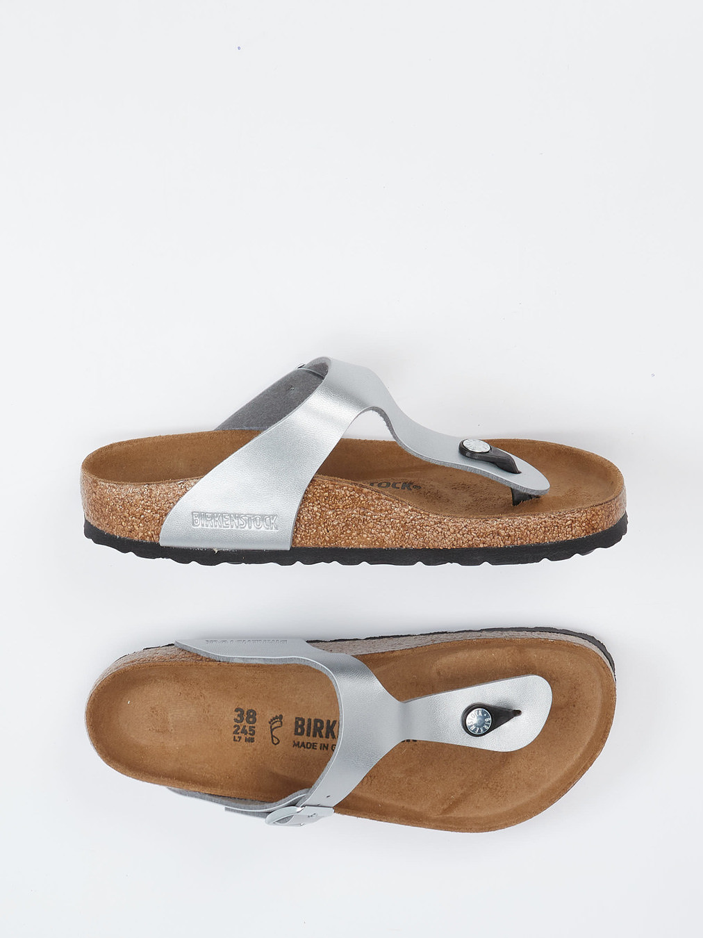 Zehentrenner-Pantolette Gizeh grau 2140499000104