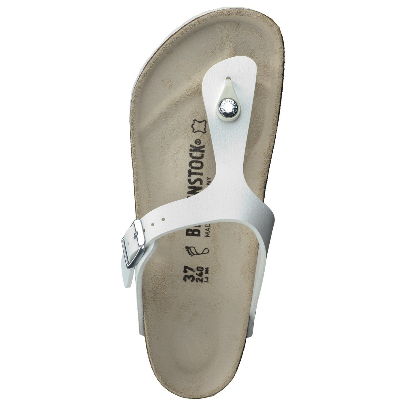 Zehentrenner-Pantolette Gizeh weiß 2140799007N07