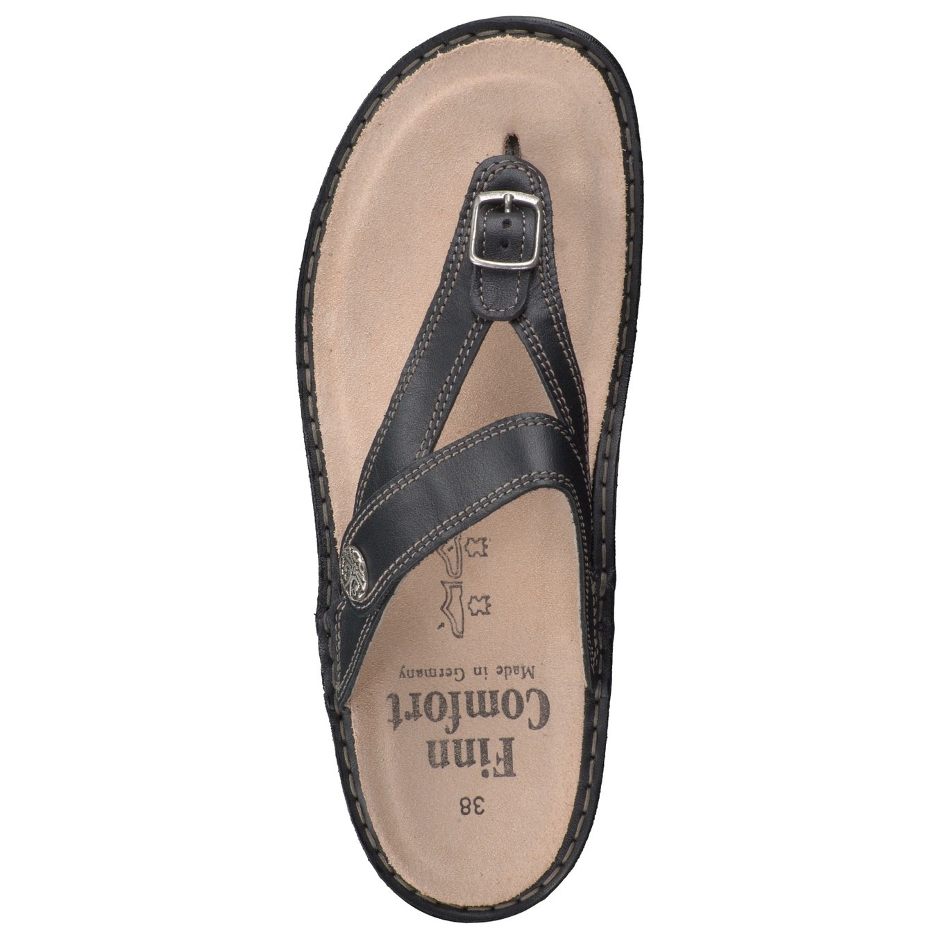 Zehentrenner-Pantolette schwarz 2151009004407