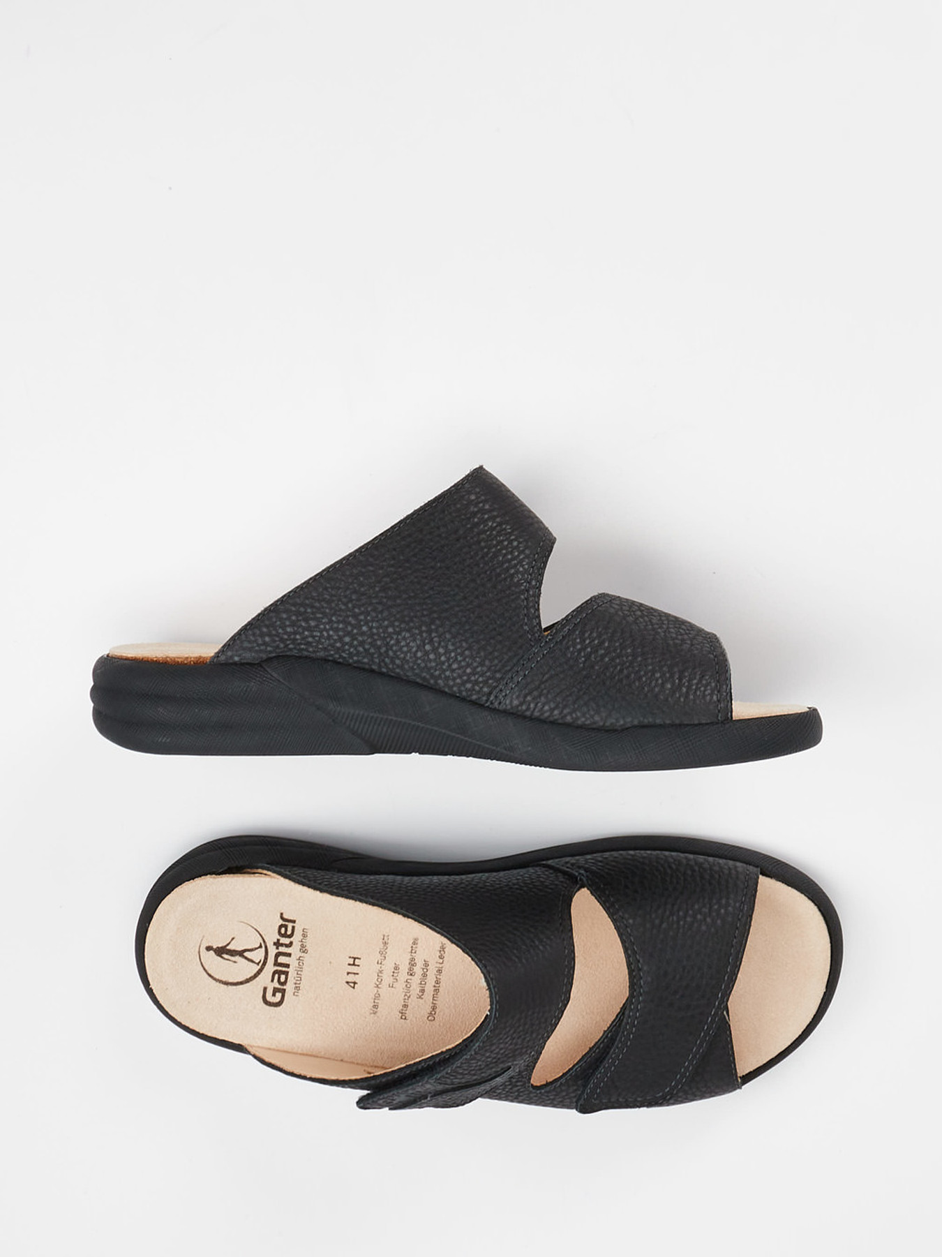 Klettpantolette schwarz 4110009003304