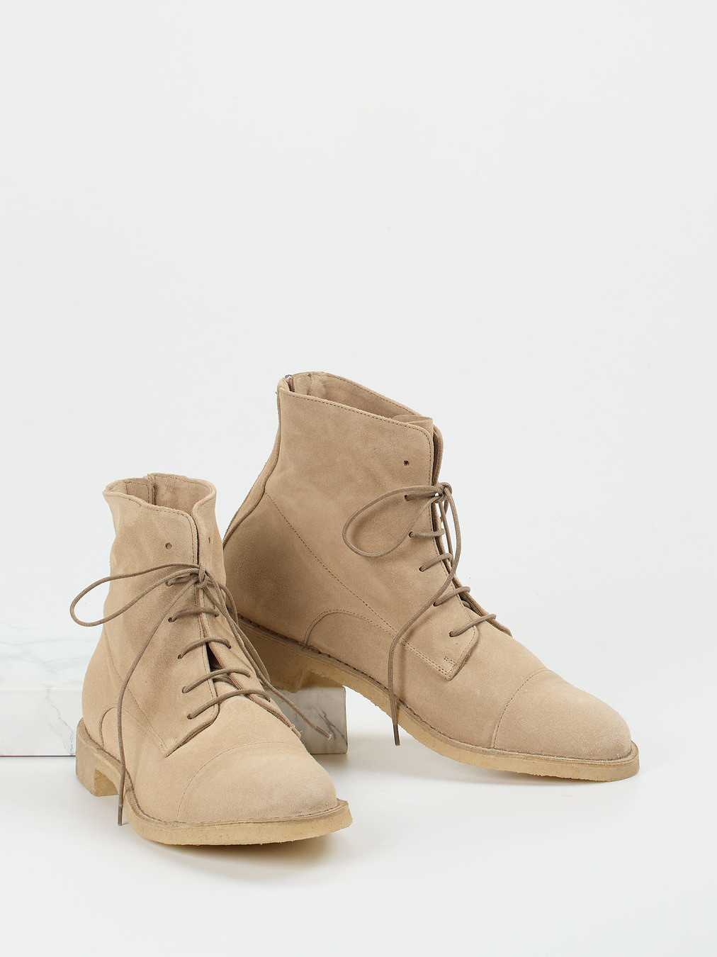 Schnürstiefelette beige 1703399000104