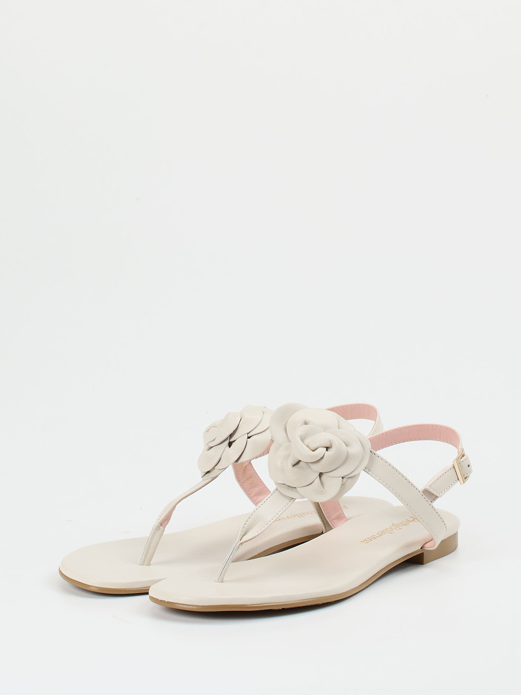 Zehentrenner-Sandale beige 1261379000102