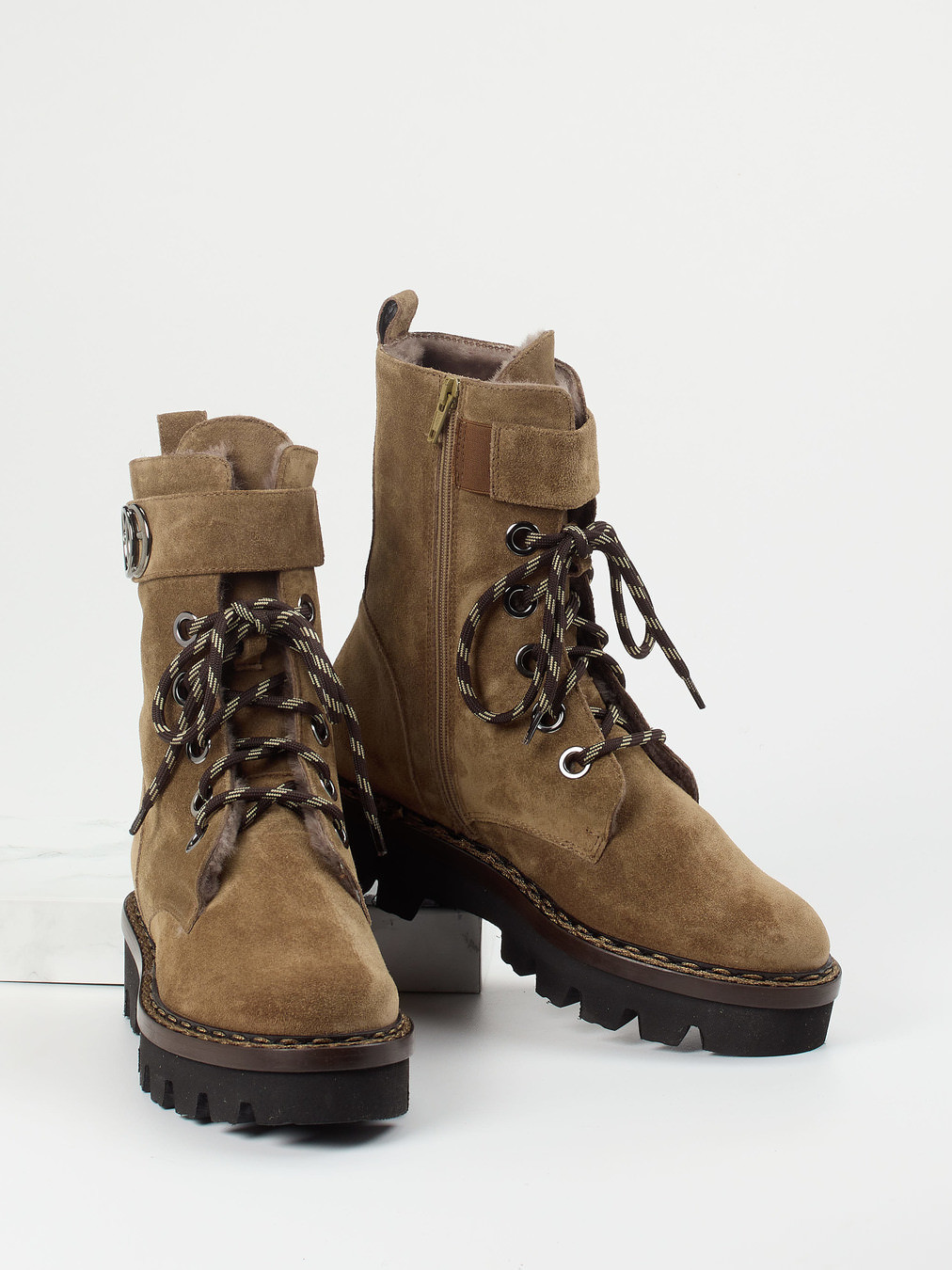 Schnürstiefelette beige 1823359000204