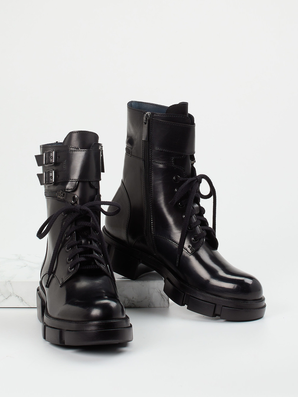 Schnürstiefelette schwarz 1723009013504