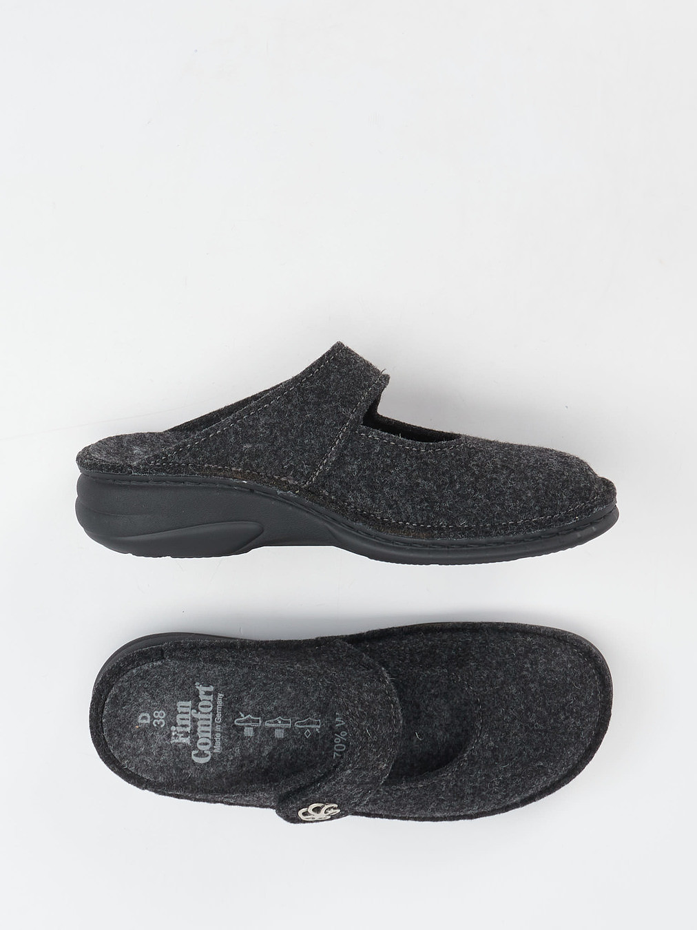 Hausschuh grau 7163409010704