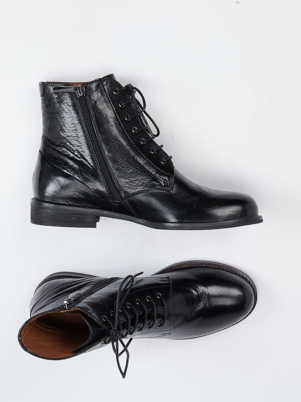 Schnürstiefelette schwarz 1703009007104