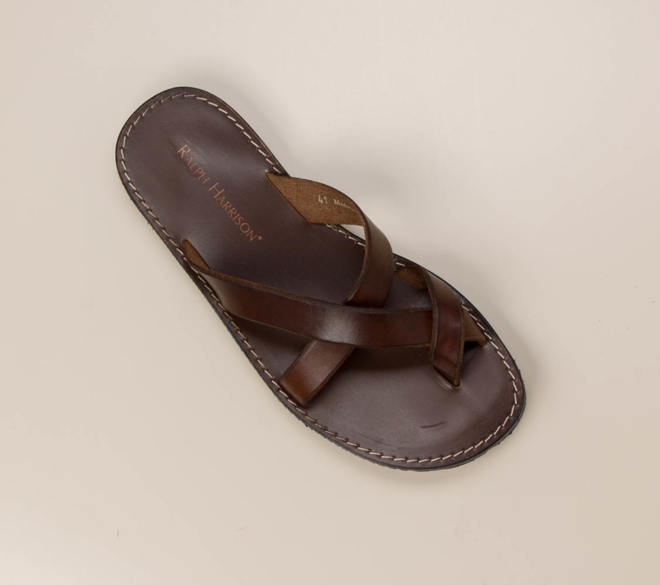 Zehentrenner-Pantolette braun 410120901907