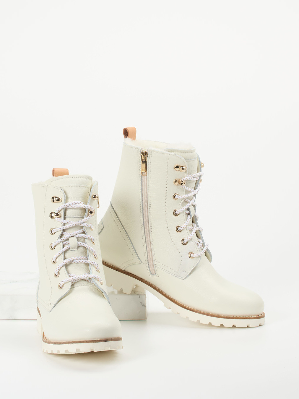 Schnürstiefelette Fara Igloo Trav B3 weiß 1823799000204