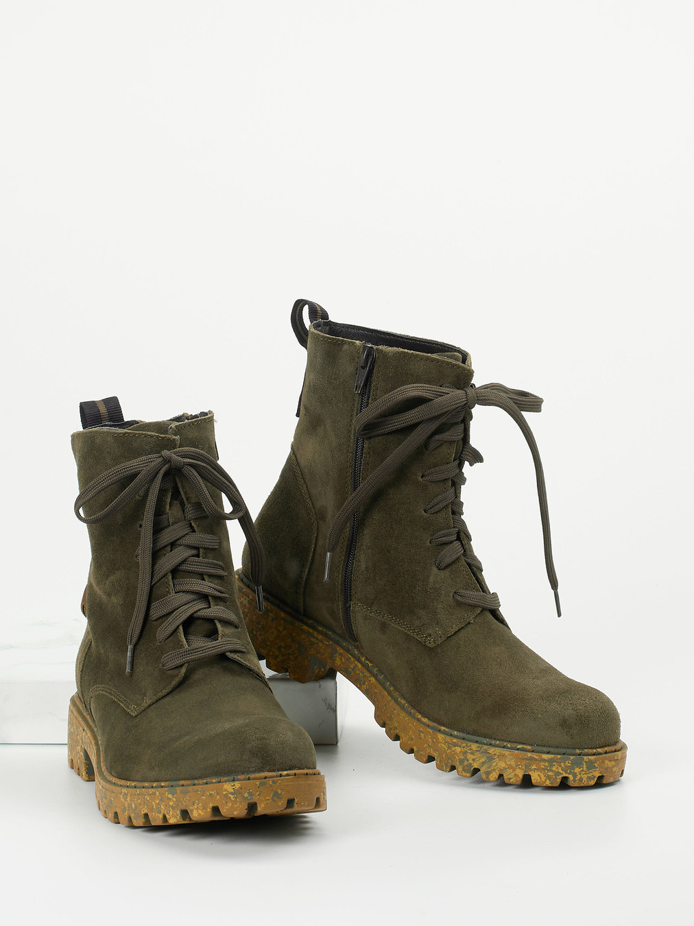 Schnürstiefelette grün 1723659000904