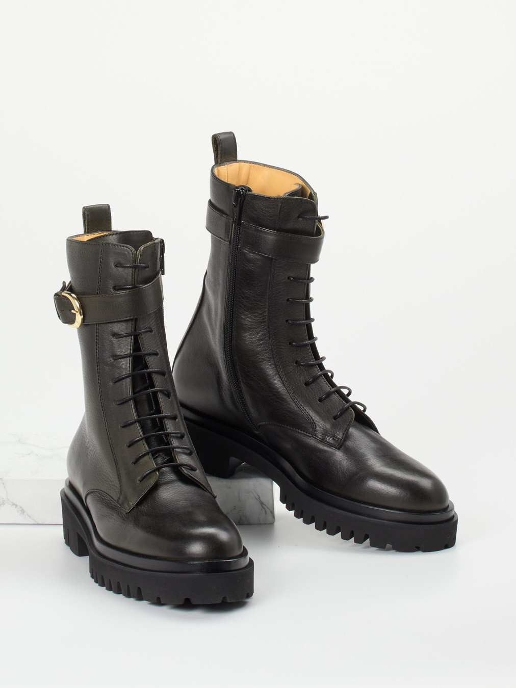 Schnürstiefelette grün 1745659000104