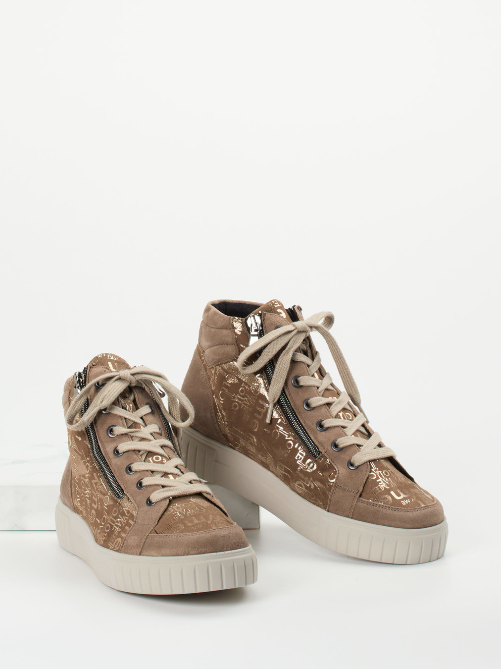 Schnürstiefelette beige 2751329000904