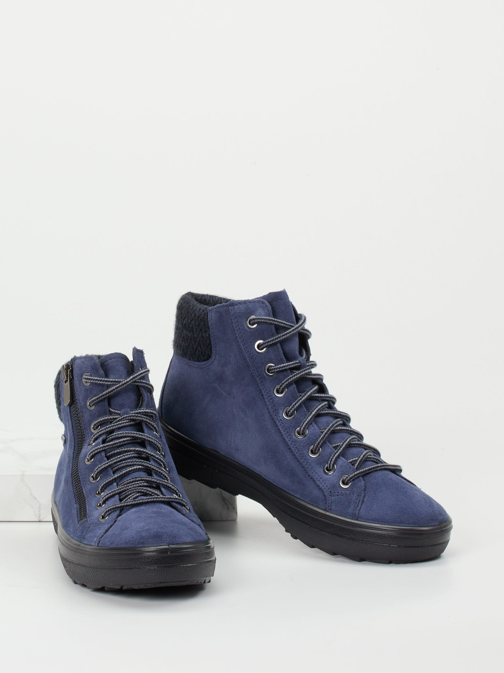 Schnürstiefelette blau 1801159000404