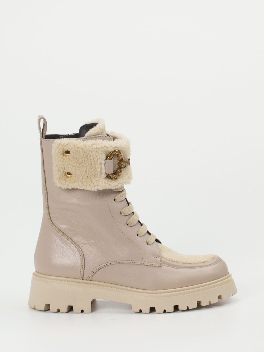 Schnürstiefelette beige 1723349000401