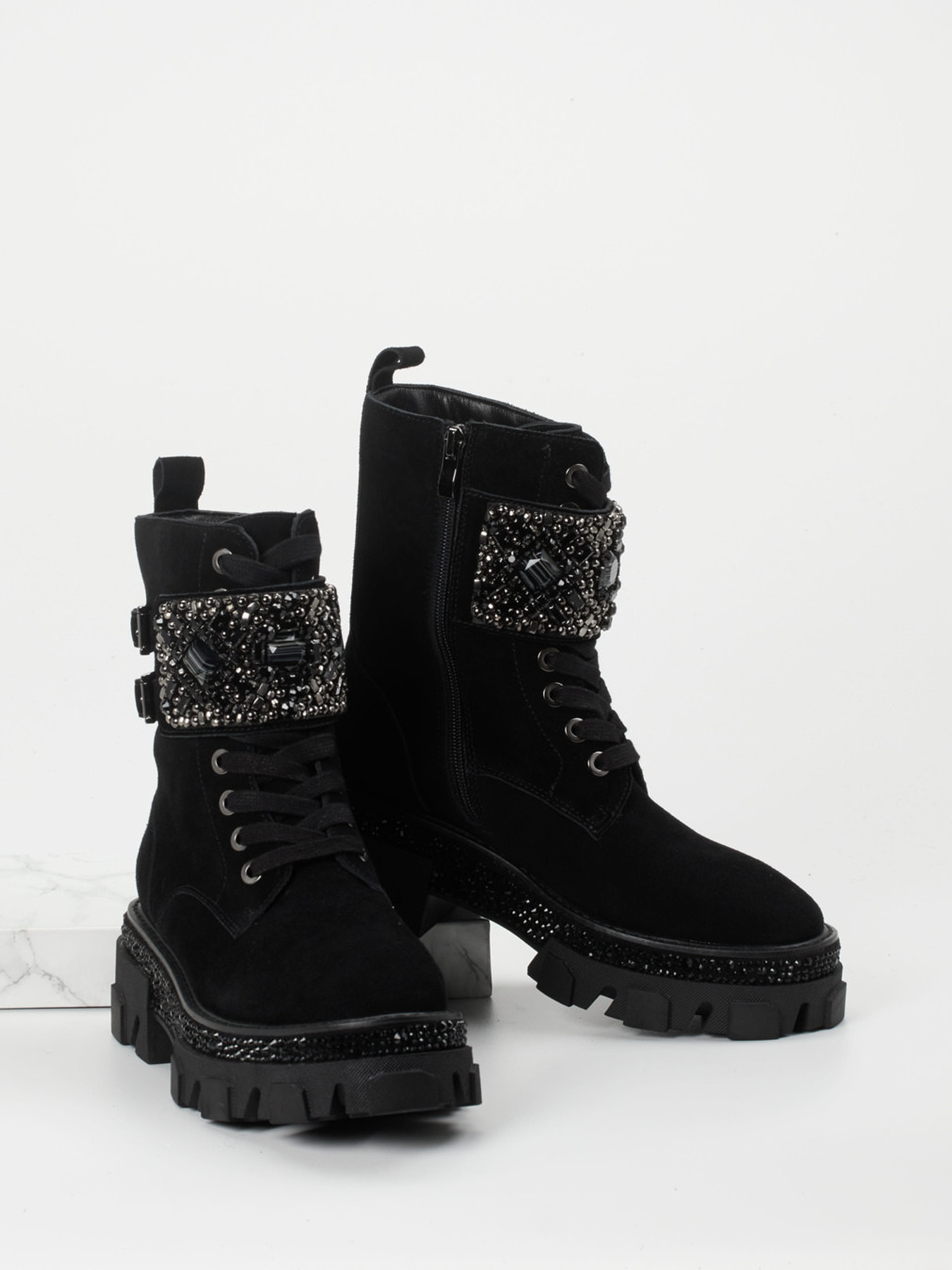 Schnürstiefelette schwarz 1727009002804