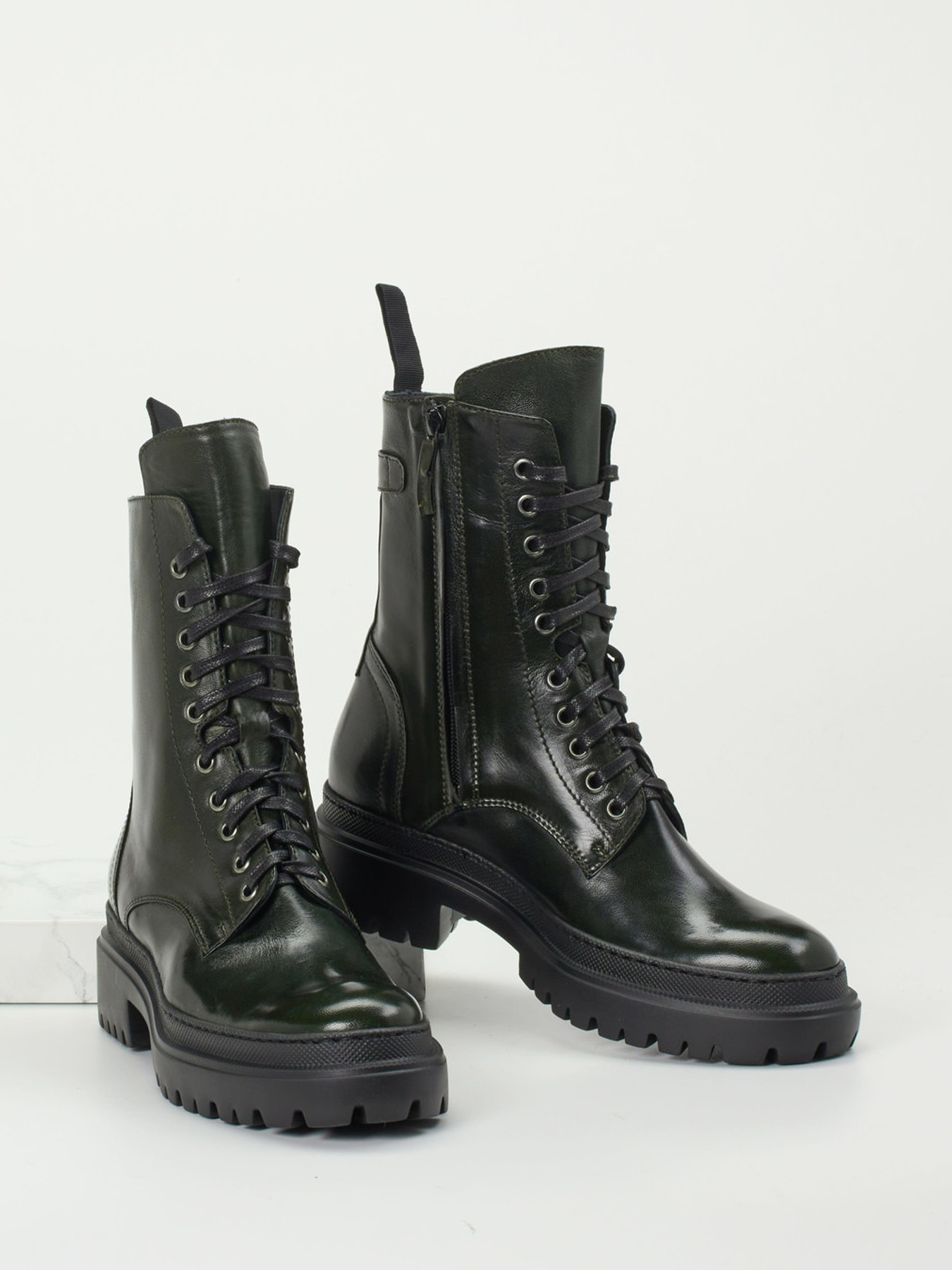 Schnürstiefelette grün 1725659000304