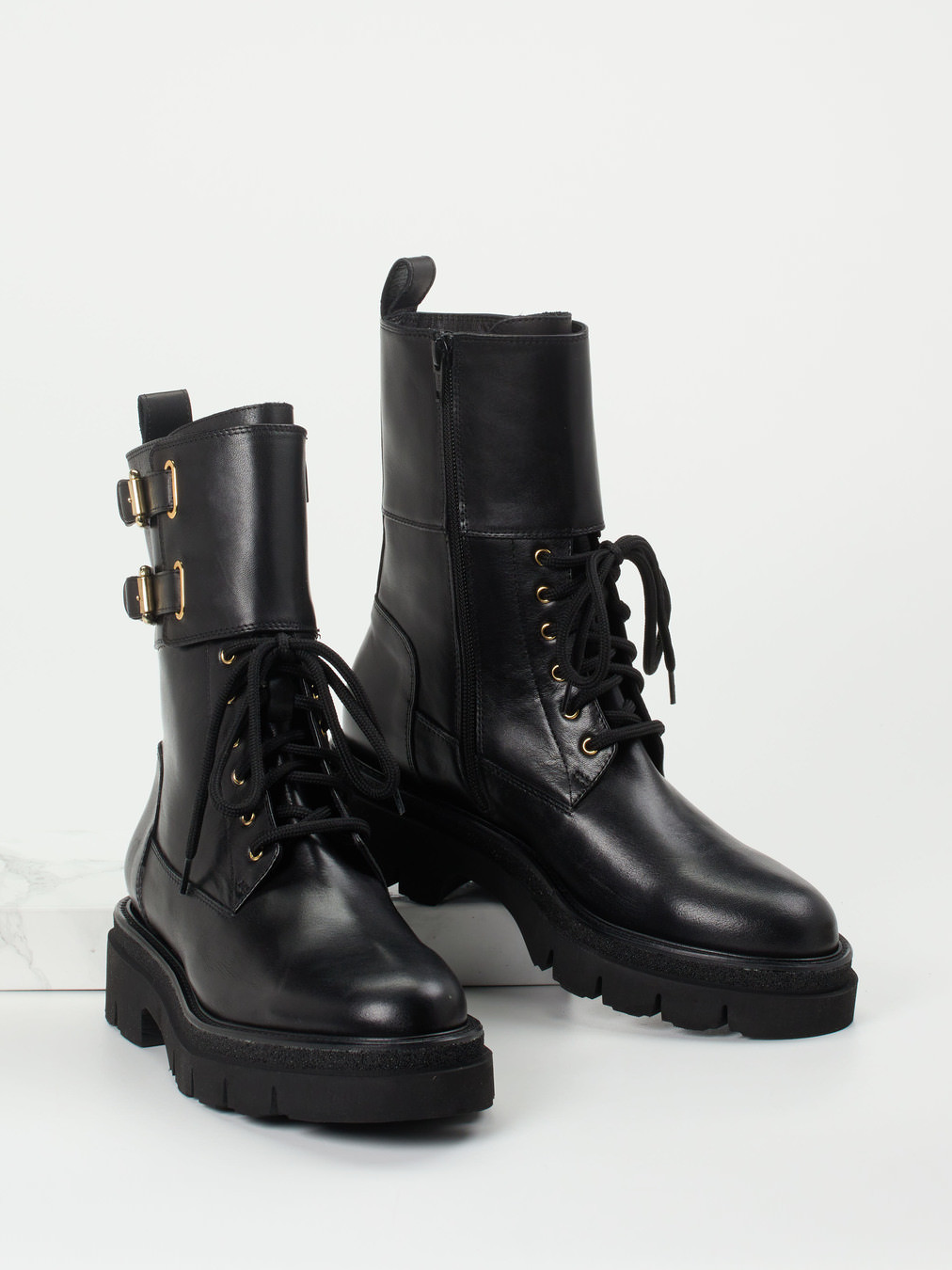 Schnürstiefelette schwarz 1743009002704