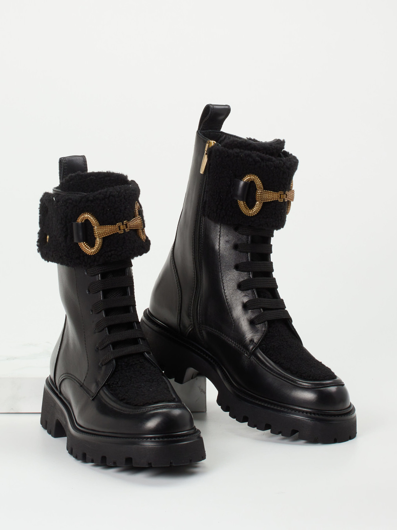 Schnürstiefelette schwarz 1723009015304