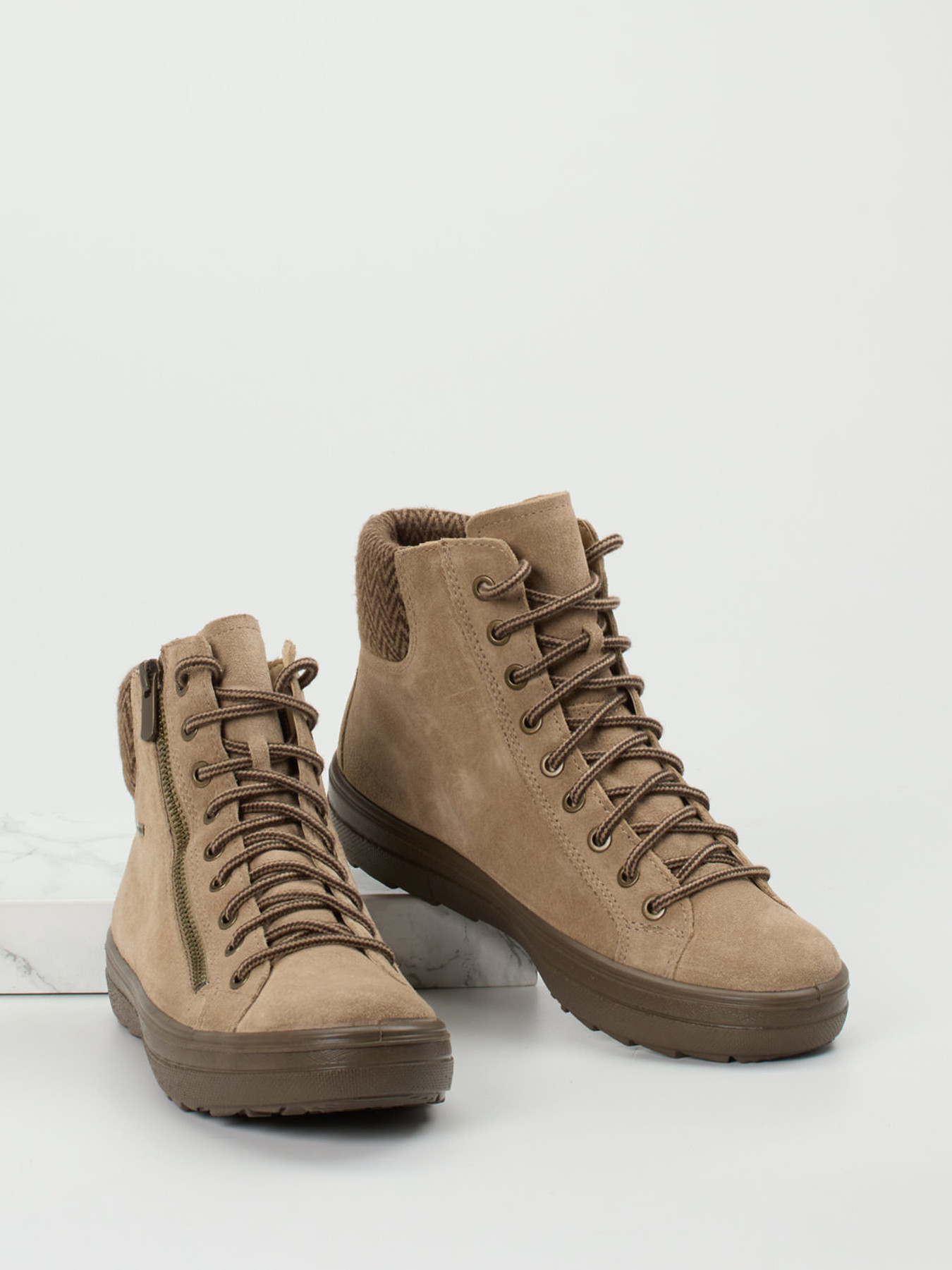 Schnürstiefelette beige 1801359000104