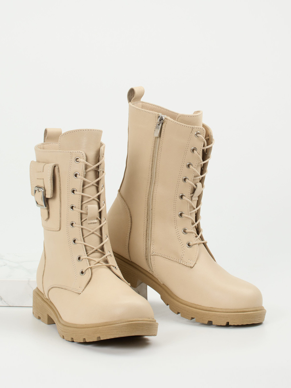 Schnürstiefelette beige 2751399000704