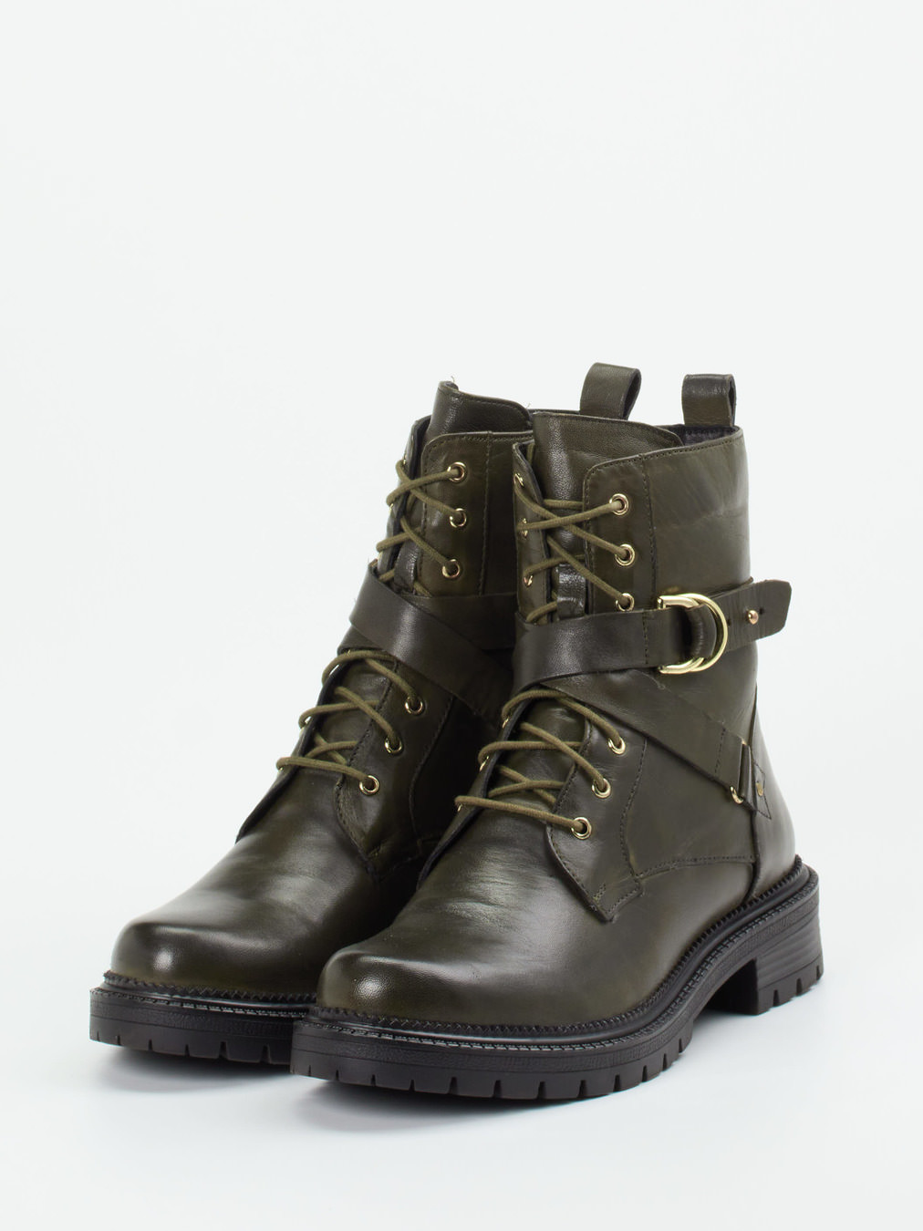 Schnürstiefelette grün 1723609000702