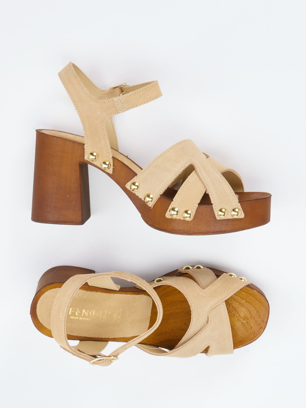 Plateau-Sandalette beige 1249359000404