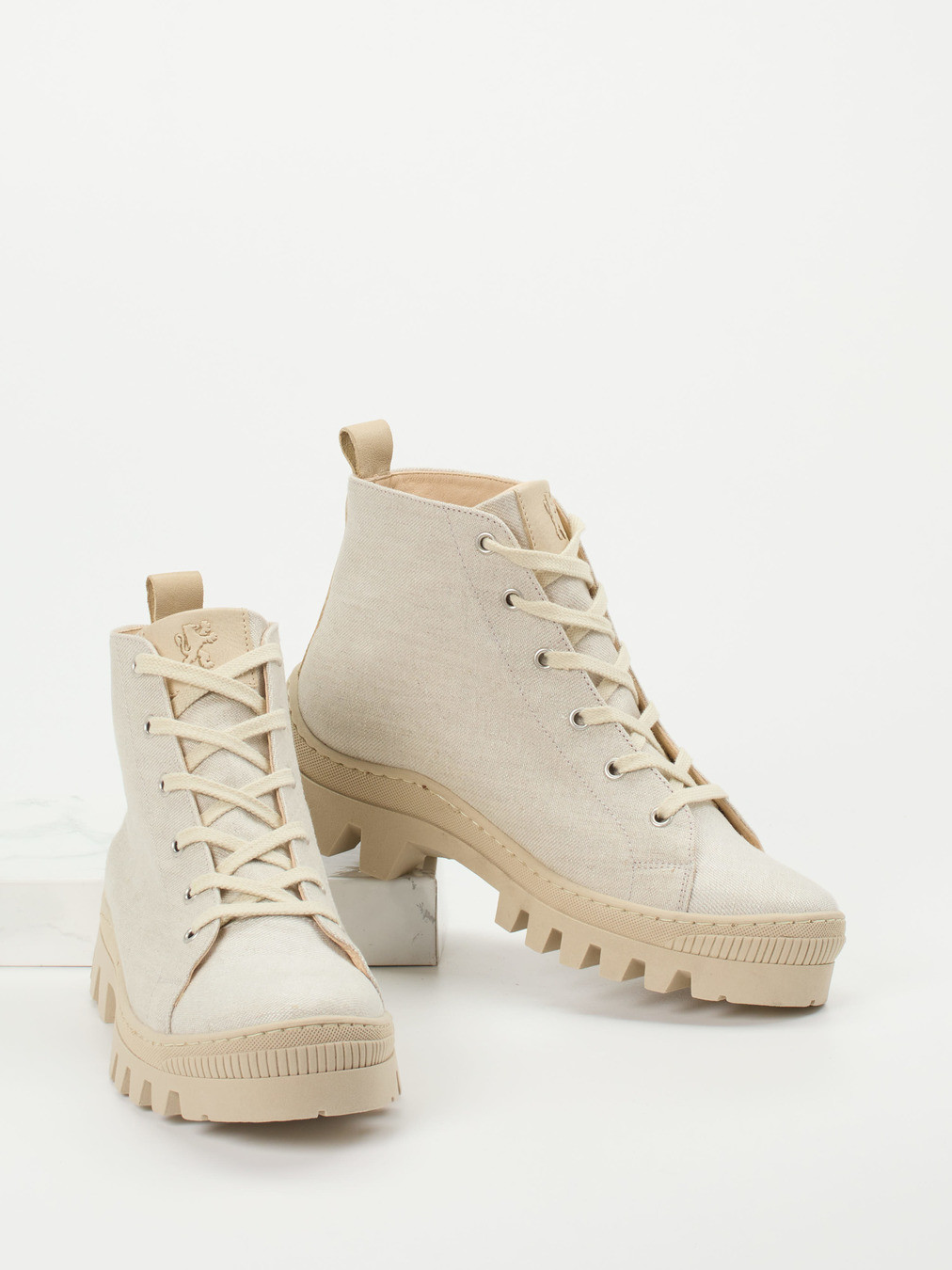 Schnürstiefelette beige 2700399000204