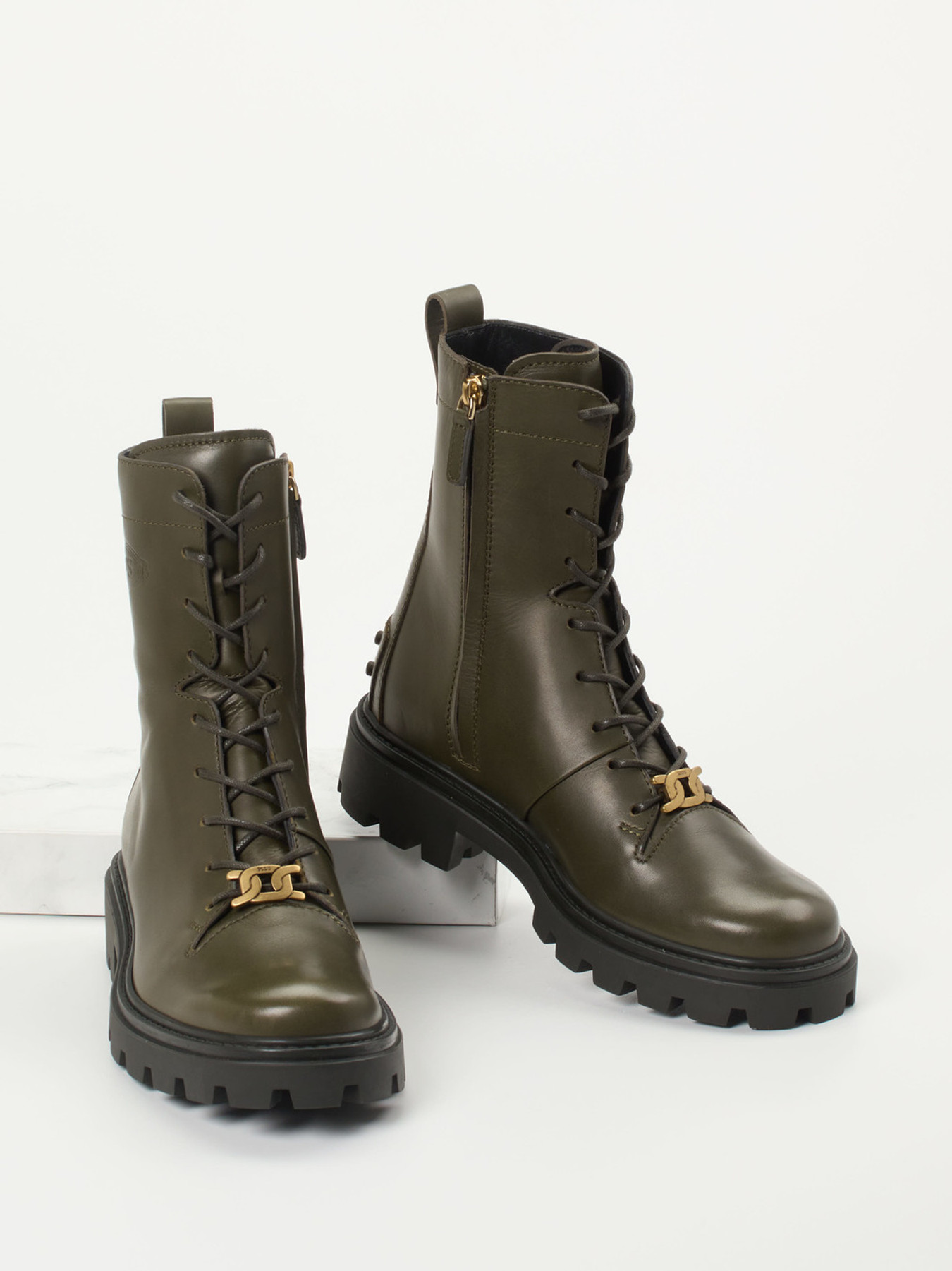 Schnürstiefelette grün 1723659001104