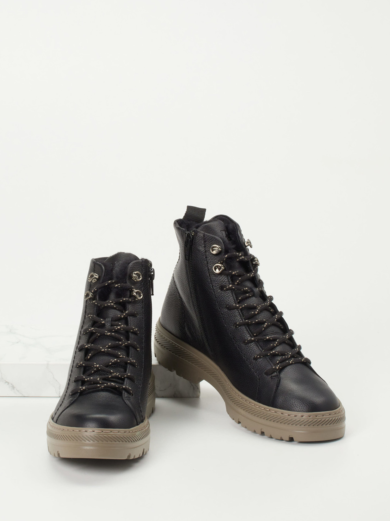 Schnürstiefelette schwarz 1803009003604