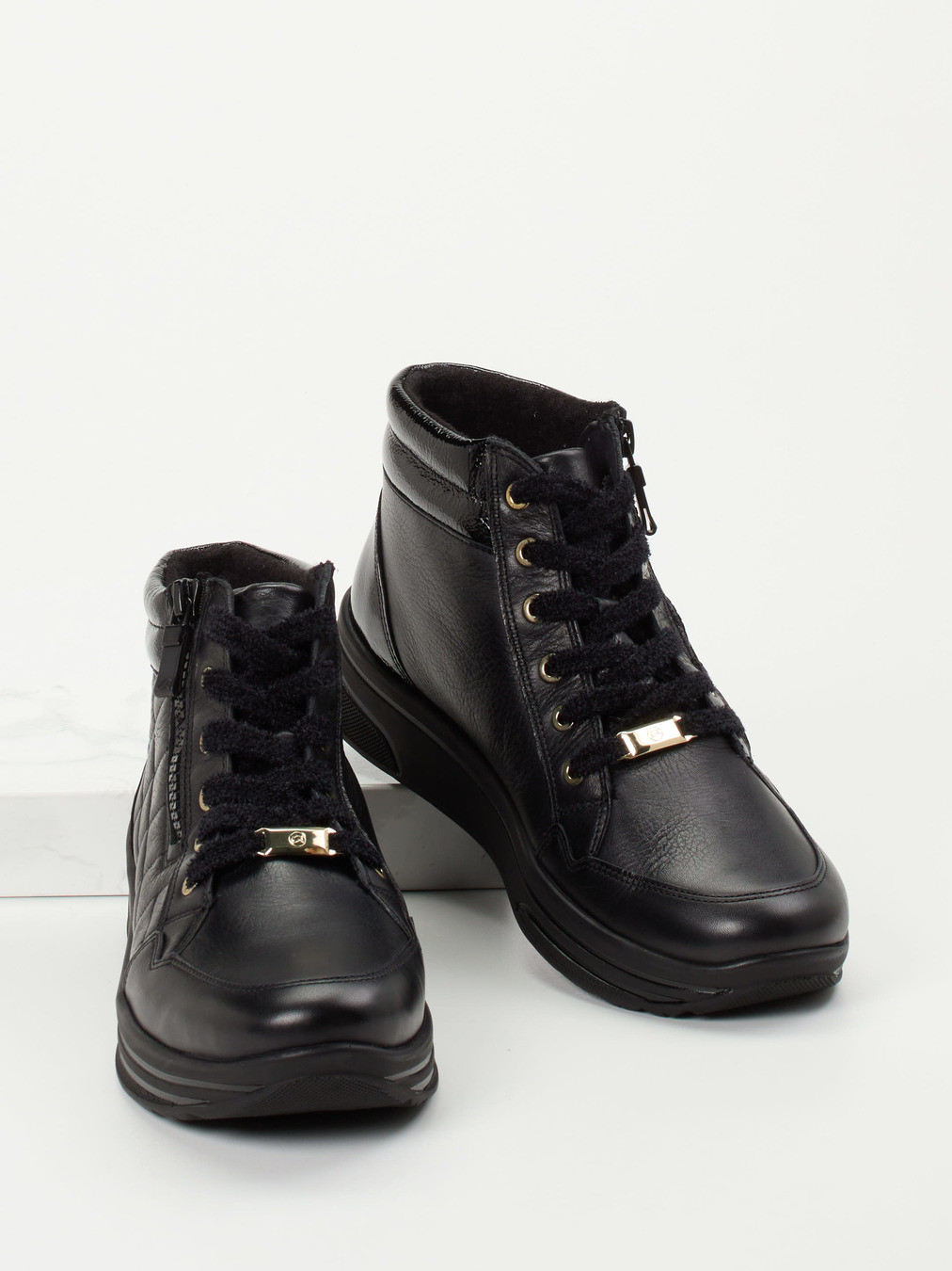 Schnürstiefelette schwarz 2751009032804