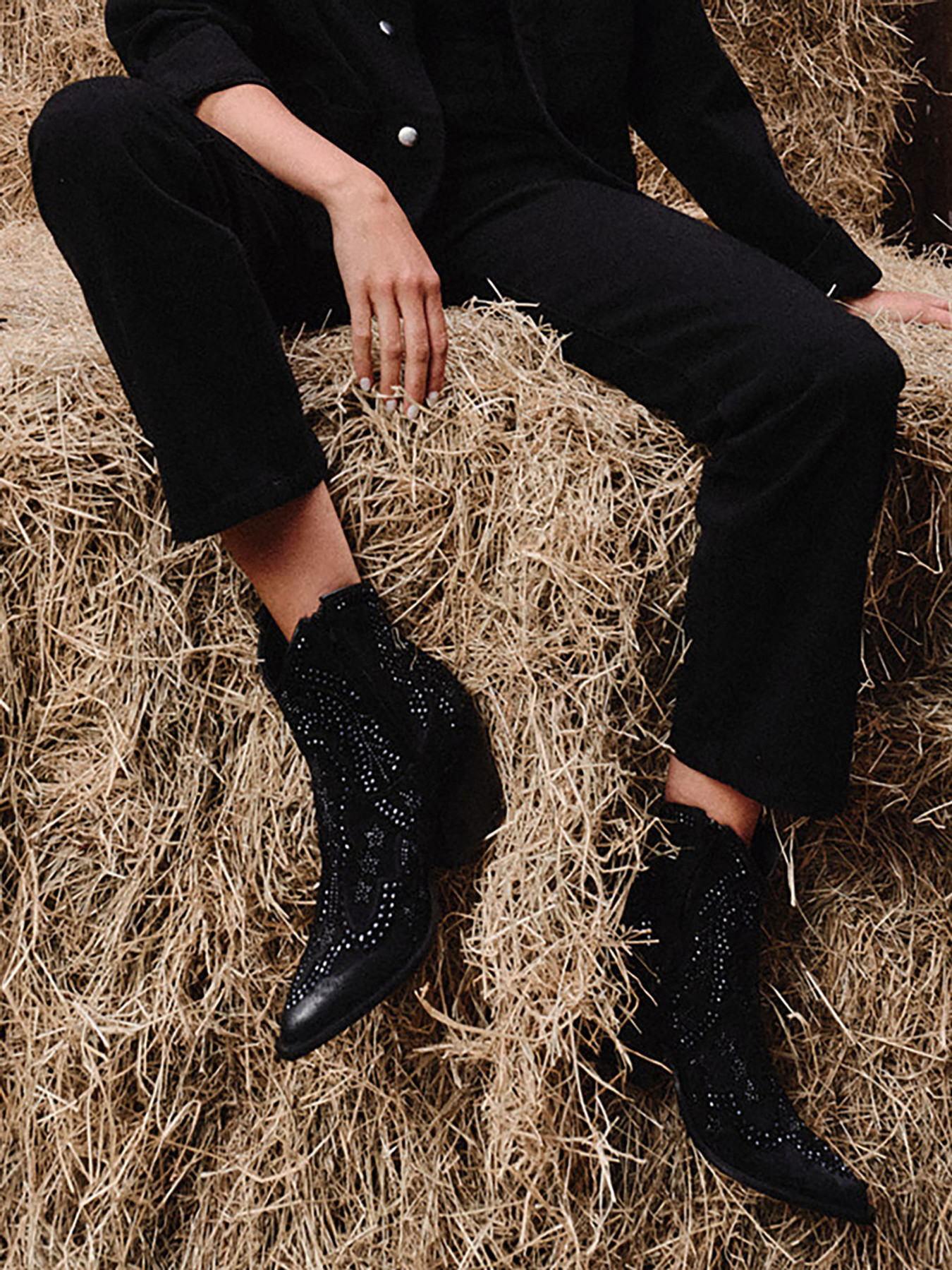 Cowboyboots schwarz 1738009007302