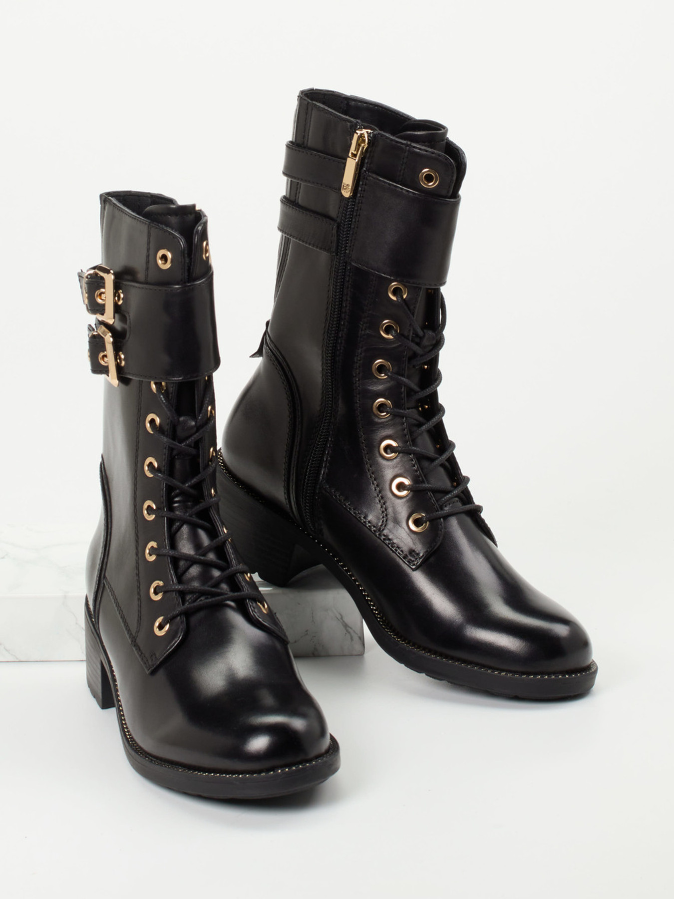 Schnürstiefelette schwarz 1745009001604