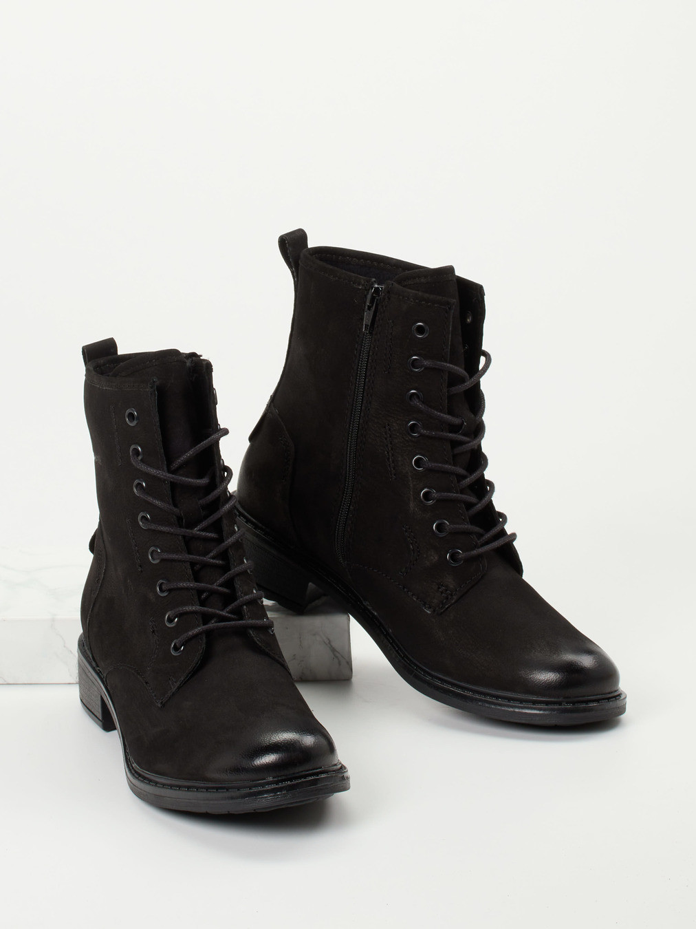 Schnürstiefelette schwarz 1723009016704