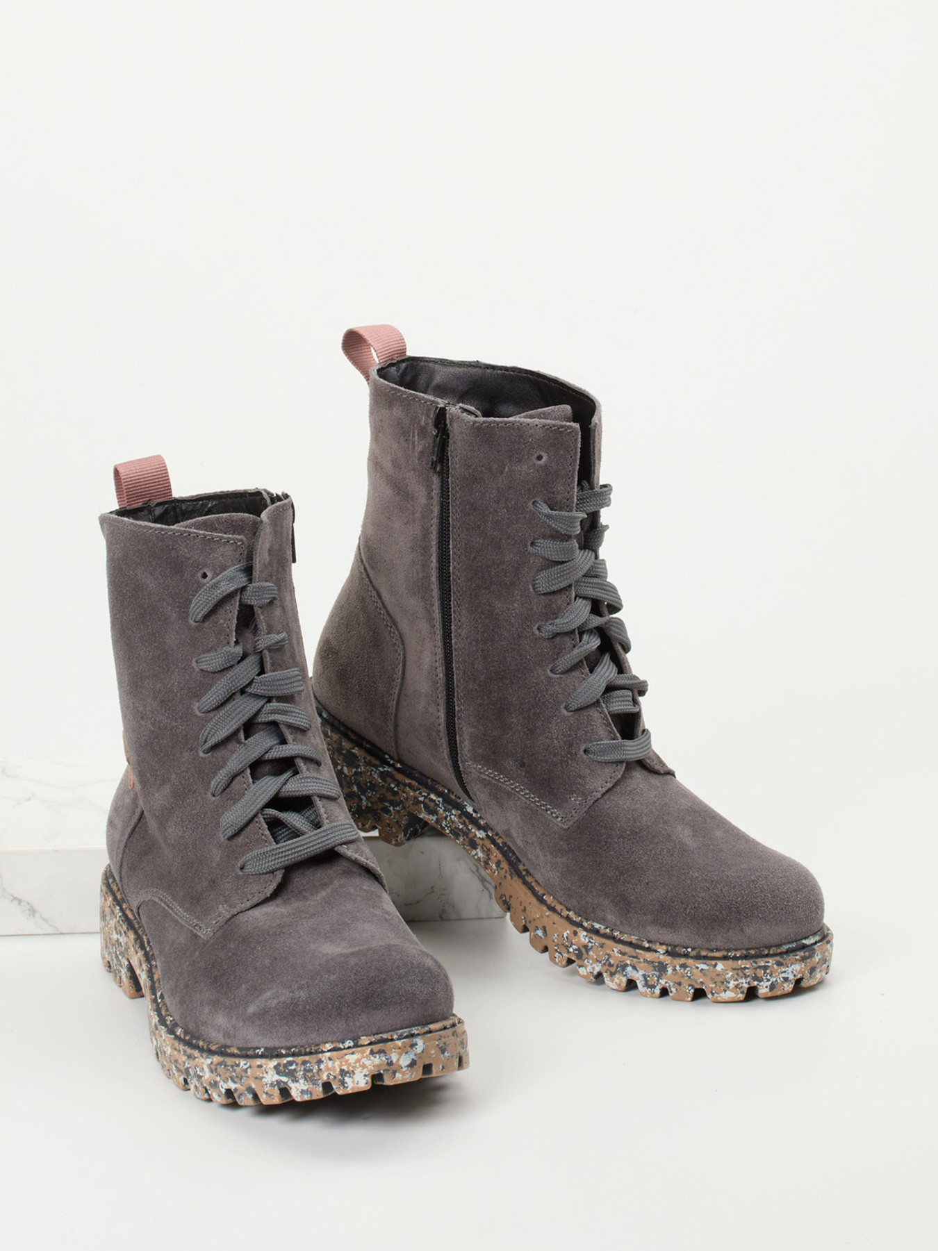 Schnürstiefelette grau 1723459000704