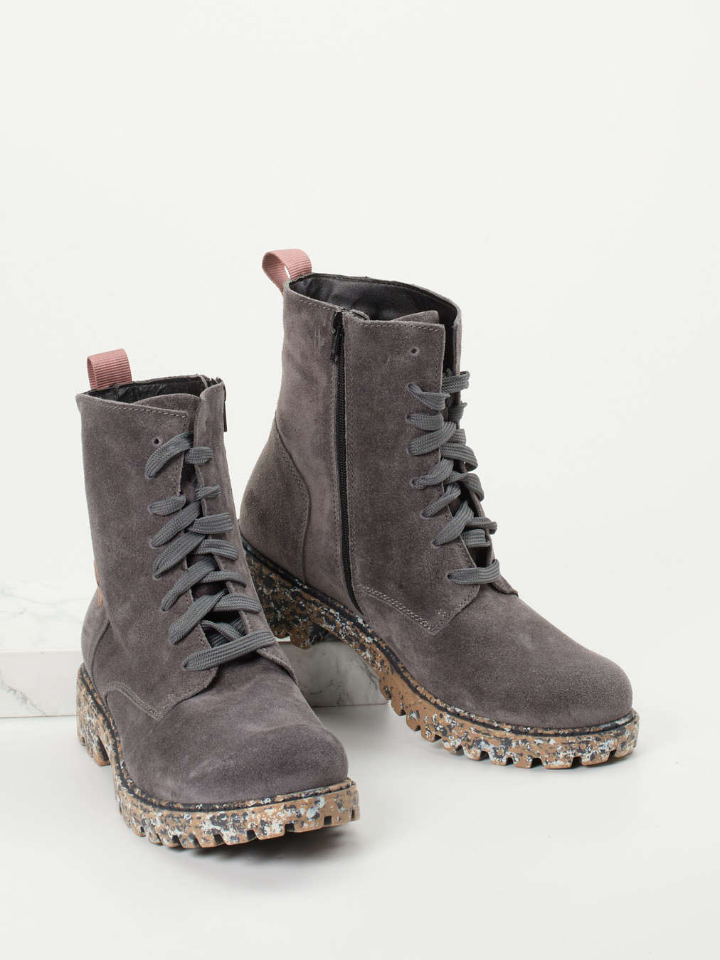 Schnürstiefelette grau 1723459000704