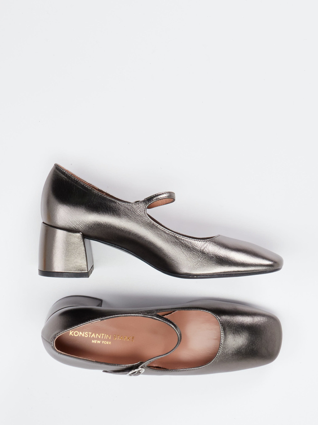 Mary Jane Pumps grau 1425409000104