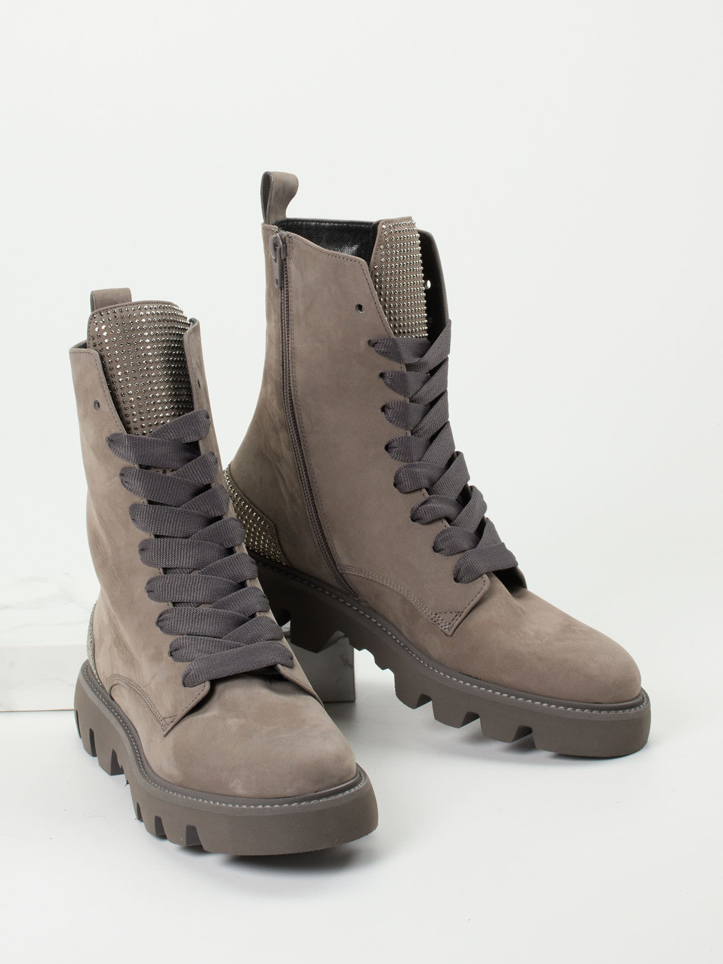 Schnürstiefelette grau 1723459000604