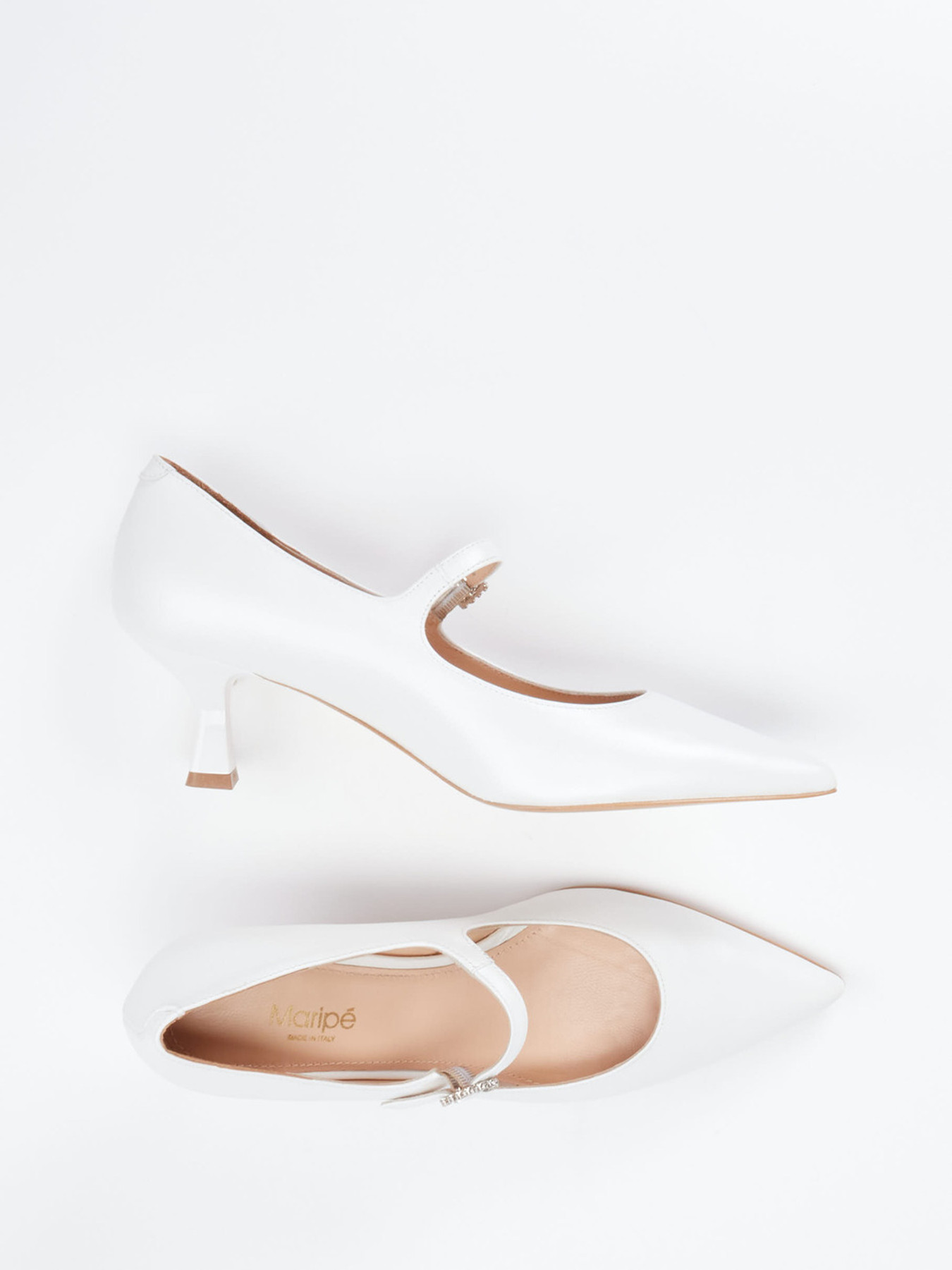 Spangenpumps weiß 1427799000104