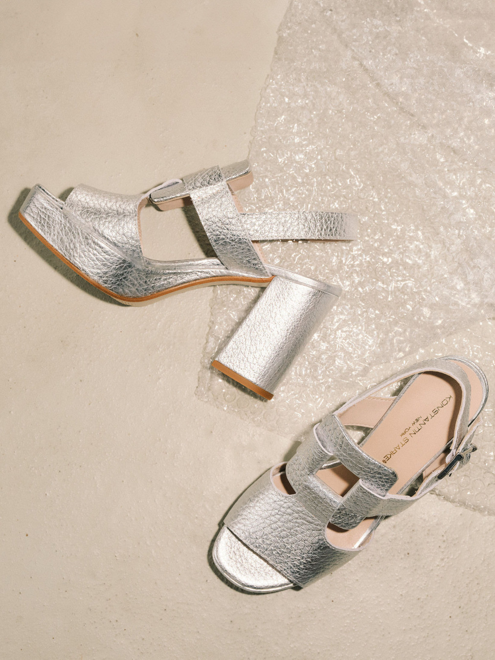 Plateau-Sandalette silber 1249449000302