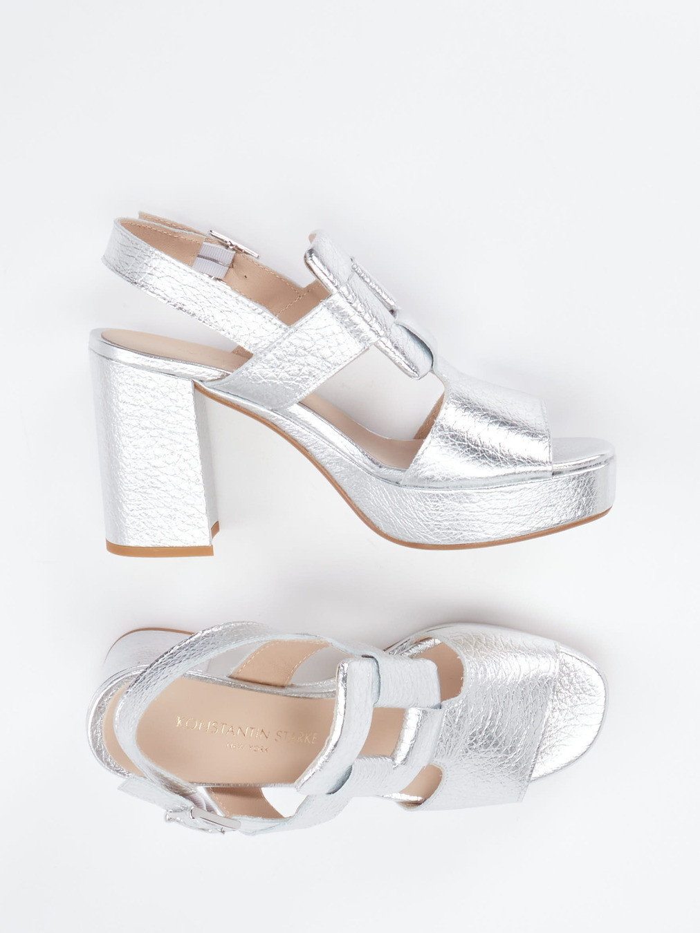 Plateau-Sandalette silber 1249449000304