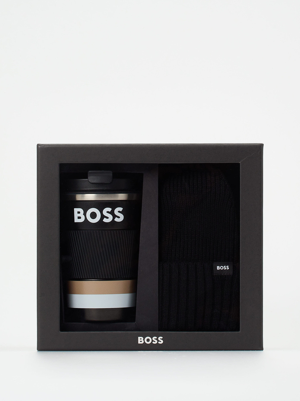 Set Mütze und Kaffeebecher schwarz 9569009000101