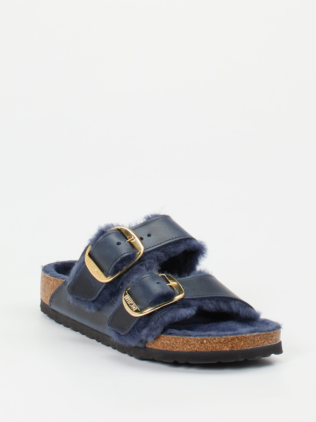 Pantolette Arizona Big Buckle Shearling blau 2110109002606