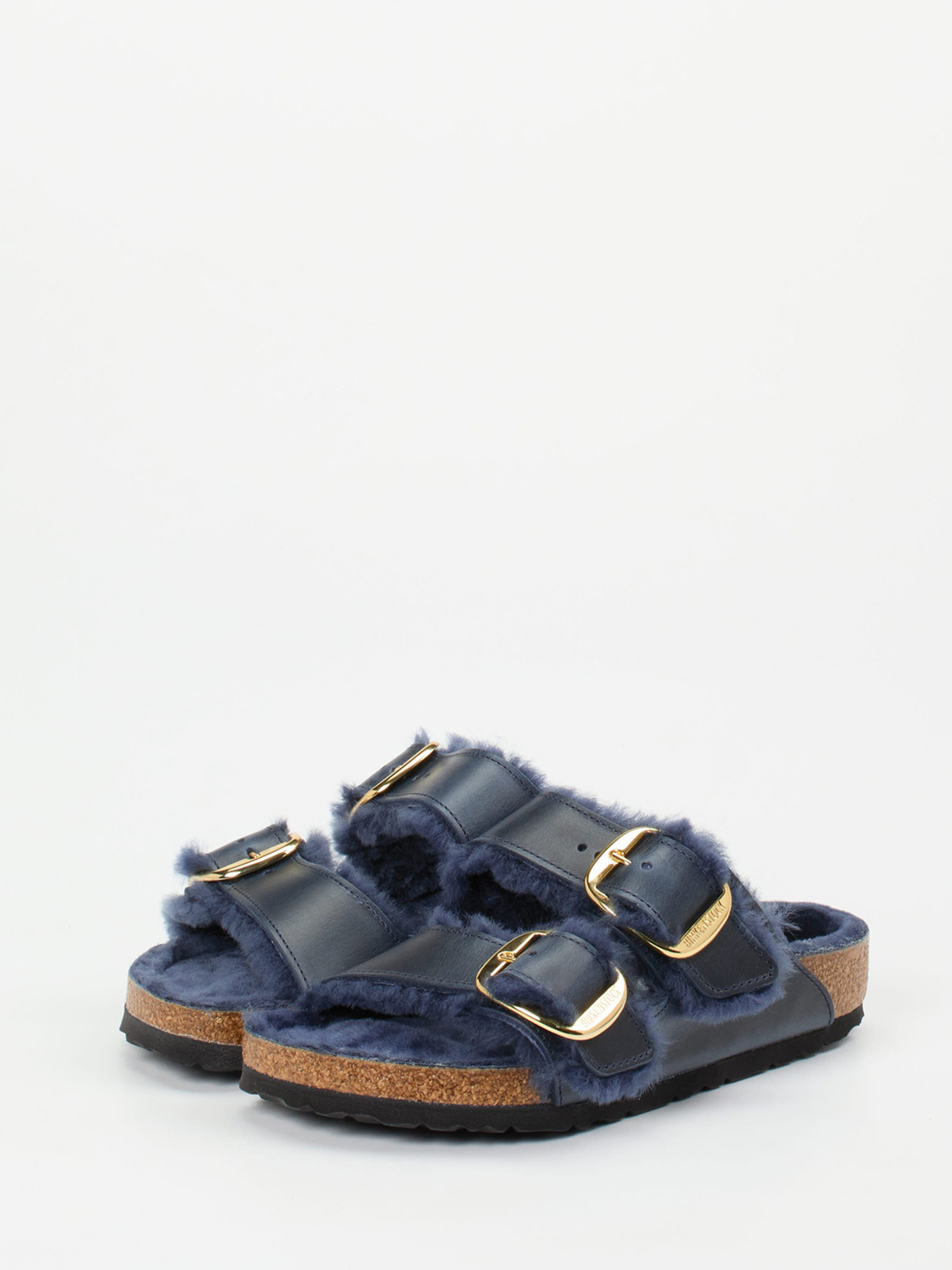 Pantolette Arizona Big Buckle Shearling blau 2110109002602