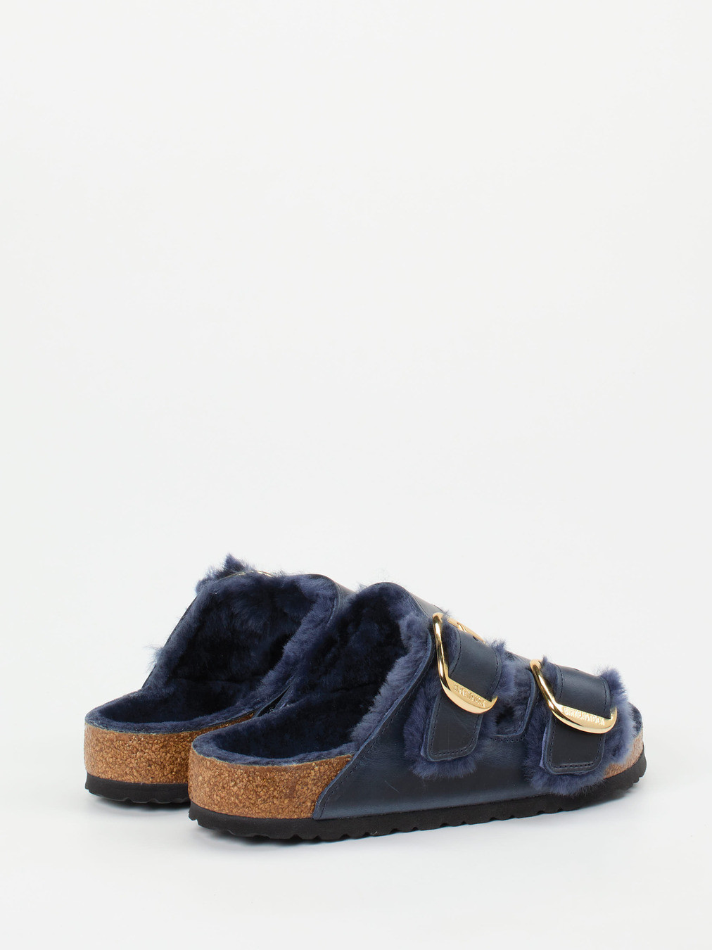 Pantolette Arizona Big Buckle Shearling blau 2110109002603