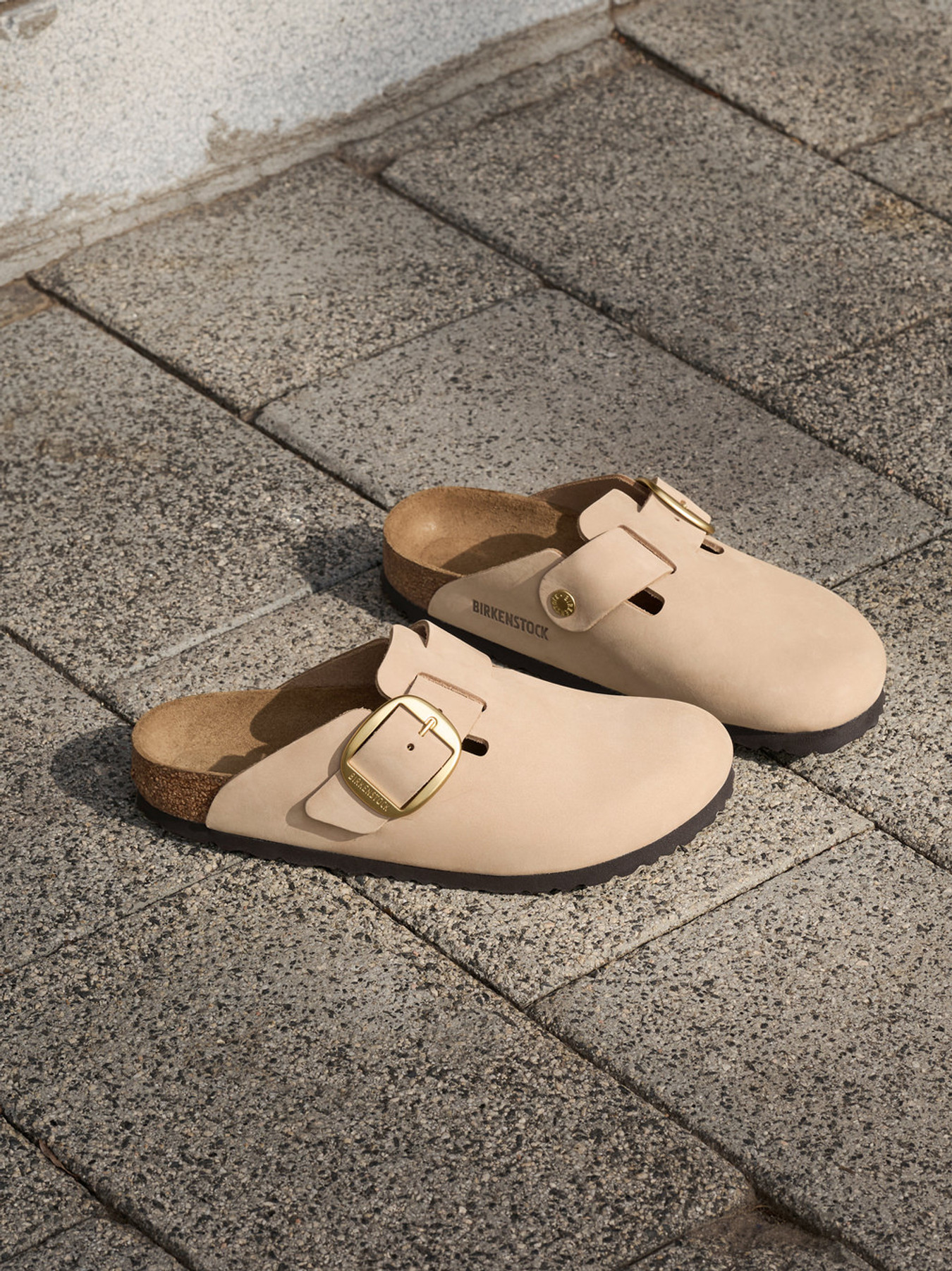 Pantolette Boston Big Buckle beige 2111399000202